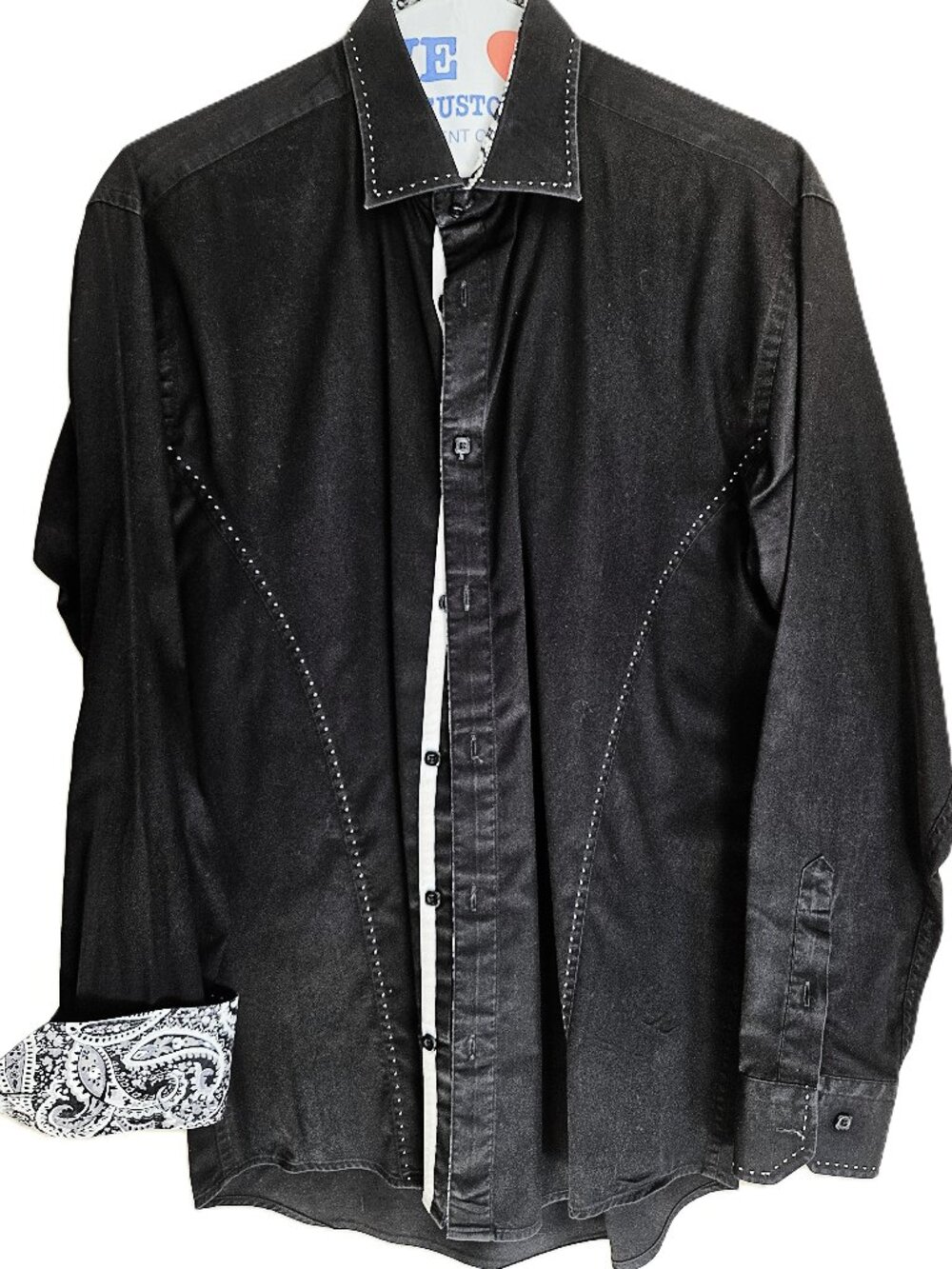 Envy Men’s Black Designer Shirt – Size Large – Excellent Condition